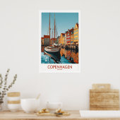 Kopenhagener Wandkunst 1 Poster (Küche)