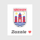 Kopenhagener Wappen - DÄNEMARK Aufkleber (Blatt)