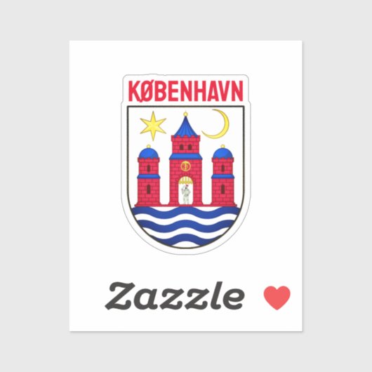 Kopenhagener Wappen - DÄNEMARK Aufkleber (Blatt)