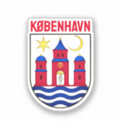 Kopenhagener Wappen - DÄNEMARK Aufkleber (Vorderseite)
