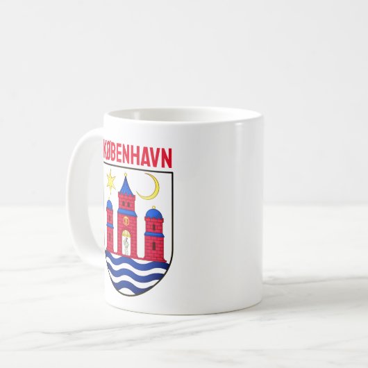 Kopenhagener Wappen - DÄNEMARK Kaffeetasse (Vorderseite Links)