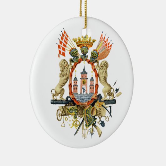 Kopenhagener Wappen Keramik Ornament (Rechts)