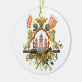 Kopenhagener Wappen Keramik Ornament (Links)