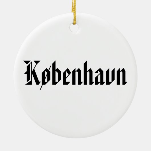 Kopenhagener Wappen Keramik Ornament (Hinten)