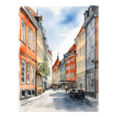 Kopenhagener Wasserfarbe Fotodruck (Vorne)