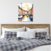 Kopenhagener Wasserfarbe Leinwanddruck (Insitu (Schlafzimmer))