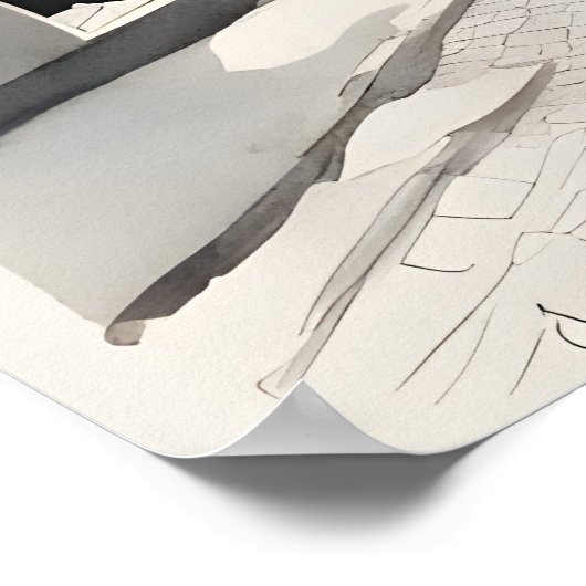 Kopenhagener Wasserfarbe Poster (Ecke)