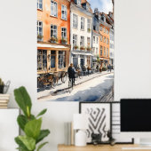 Kopenhagener Wasserfarbe Poster (Heimbüro)