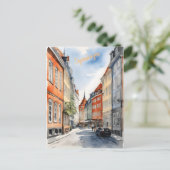 Kopenhagener Wasserfarbe Postkarte (Stehend Vorderseite)