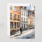 Kopenhagener Wasserfarbe Postkarte (Vorne/Hinten)