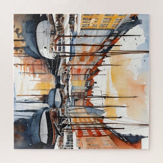 Kopenhagener Wasserfarbe Puzzle (Horizontal)