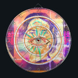 Kopernikus a Feuerschelf Hohe Weisheit Dartscheibe<br><div class="desc">Digitales Kunstfantasy-Portrait. Diese drei Augen sehen dich an. Ist es ein Elf,  ein Magier oder etwas Anderes? Ein Rätsel,  ein Rätsel. Stars und Nebel hinter ihm. Er ist von einem hellen Flammenring umgeben. Text: 화 재 - Feuer,  künstlerisches Talent</div>