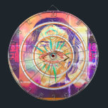 Kopernikus a Feuerschelf Hohe Weisheit Dartscheibe<br><div class="desc">Digitales Kunstfantasy-Portrait. Diese drei Augen sehen dich an. Ist es ein Elf,  ein Magier oder etwas Anderes? Ein Rätsel,  ein Rätsel. Stars und Nebel hinter ihm. Er ist von einem hellen Flammenring umgeben. Text: 화 재 - Feuer,  künstlerisches Talent</div>