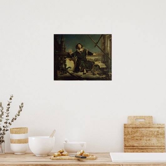 Kopernikus im Turm von Frombork Poster (Küche)