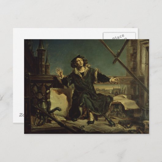 Kopernikus im Turm von Frombork Postkarte (Vorne/Hinten)