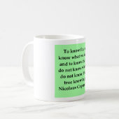 Kopernikus-Zitat Kaffeetasse (Vorderseite Links)