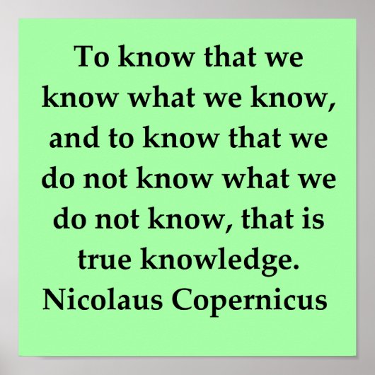 Kopernikus-Zitat Poster (Vorne)