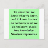 Kopernikus-Zitat Postkarte (Vorderseite)