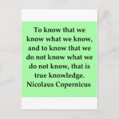 Kopernikus-Zitat Postkarte (Vorderseite)