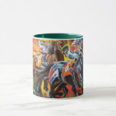 "Kopf-an-Kopf-" Rennpferde Tasse (Zentrum)