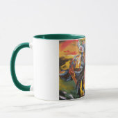 "Kopf-an-Kopf-" Rennpferde Tasse (Links)
