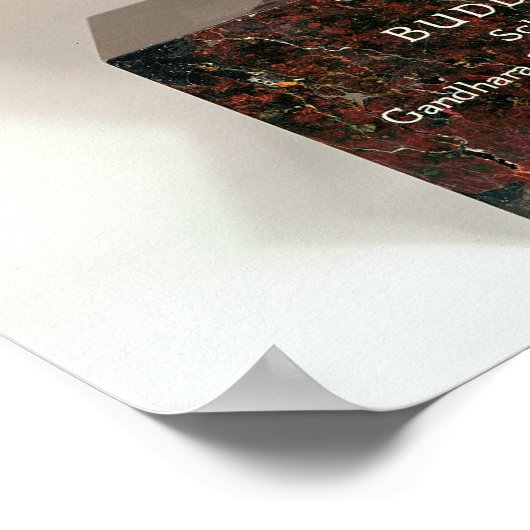 Kopf aus einer Buddha-Statue Poster (Ecke)