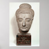 Kopf aus einer Buddha-Statue Poster (Vorne)