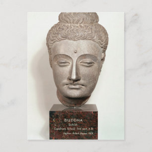 Kopf aus einer Buddha-Statue Postkarte