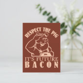 KOPF-BIS BACON-Farbpostkarte Postkarte (Stehend Vorderseite)