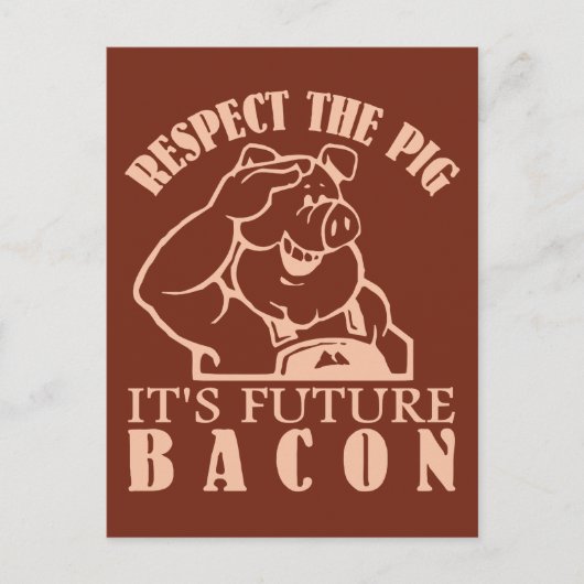 KOPF-BIS BACON-Farbpostkarte Postkarte (Vorderseite)