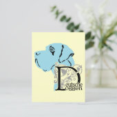 Kopf-D-Text Postkarte (Stehend Vorderseite)