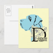 Kopf-D-Text Postkarte (Vorne/Hinten)