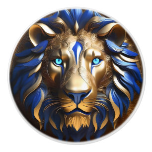 Kopf der blauen und goldenen Löwe, Keramikknauf