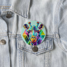 Kopf der farbenfrohen geometrischen Giraffe