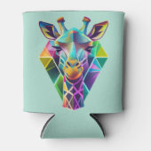 Kopf der farbenfrohen geometrischen Giraffe Dosenkühler (Vorderseite)