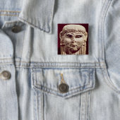 Kopf der Göttin Ishtar, von Amman, Jordanien Button (Beispiel)