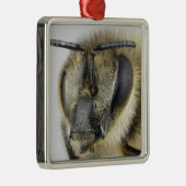 Kopf der Honigbiene Silbernes Ornament (Rechts)