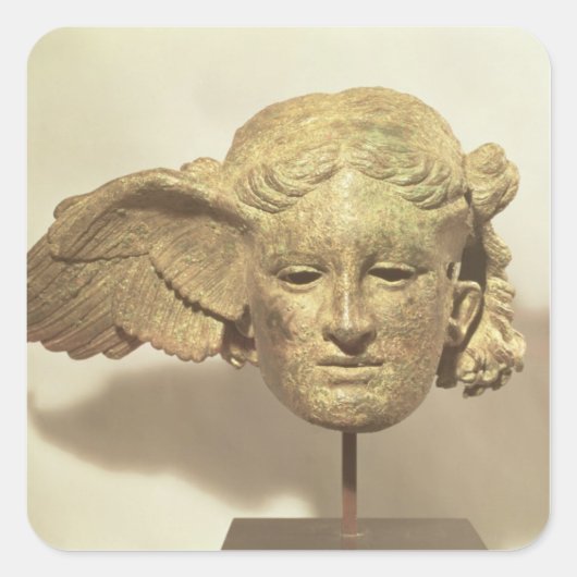Kopf der Hypnos oder Schlafen Quadratischer Aufkleber (Vorderseite)