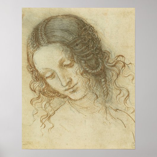 Kopf der Leda Da Vinci Poster (Vorne)