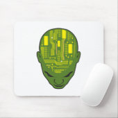 Kopf der Leiterplatte gelb und grün Mousepad (Mit Mouse)