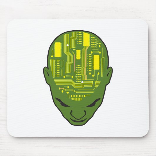 Kopf der Leiterplatte gelb und grün Mousepad (Vorne)