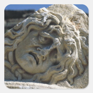 Kopf der Medusa Quadratischer Aufkleber