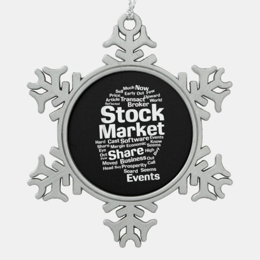 Kopf der Wertpapierbörse Schneeflocken Zinn-Ornament (Vorderseite)