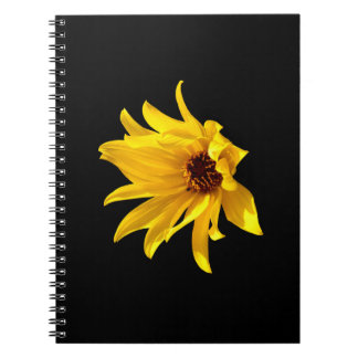 Kopf des gelben daisy Helenium Spiral Notebook Notizblock