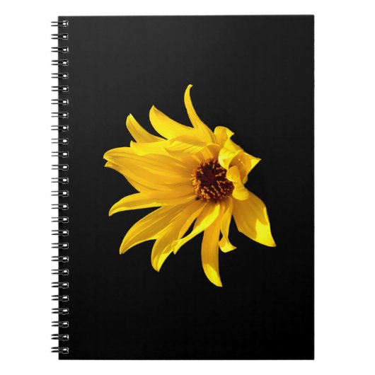 Kopf des gelben daisy Helenium Spiral Notebook Notizblock (Vorderseite)