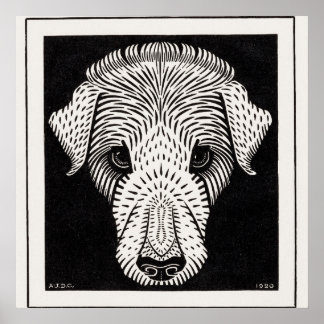 Kopf des Hundes (1920) von Julie de Graag (1877-19 Poster
