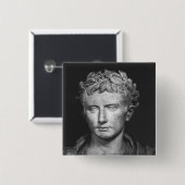 Kopf des Kaisers Augustus Button (Vorne & Hinten)