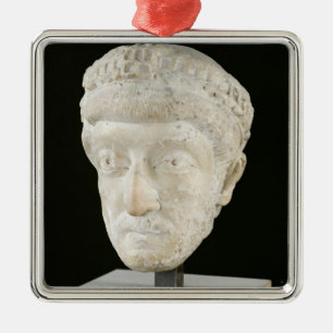 Kopf des Kaisers Theodosius II Ornament Aus Metall