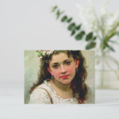 Kopf des Mädchens Postkarte (Stehend Vorderseite)