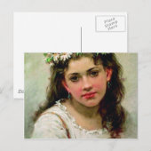 Kopf des Mädchens Postkarte (Vorne/Hinten)